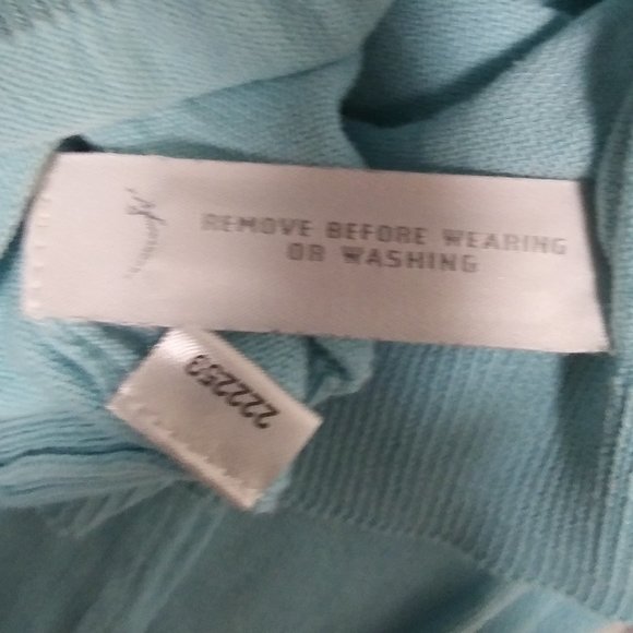 LOFT 100% Pima Cotton fine knit Ice Blue Sweater - Picture 4 of 4